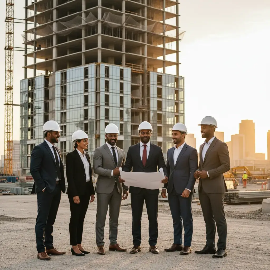 Executive construction team meeting