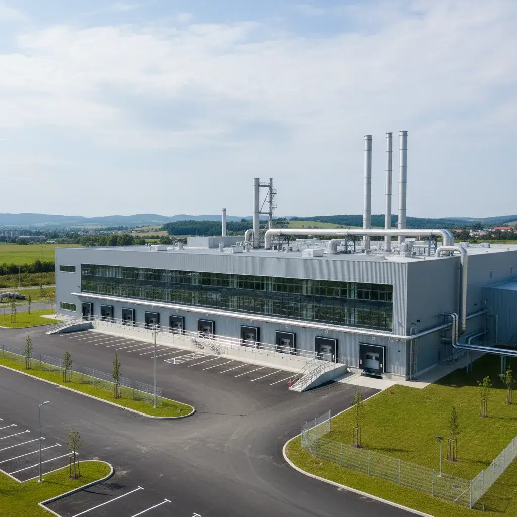 Completed factory construction project